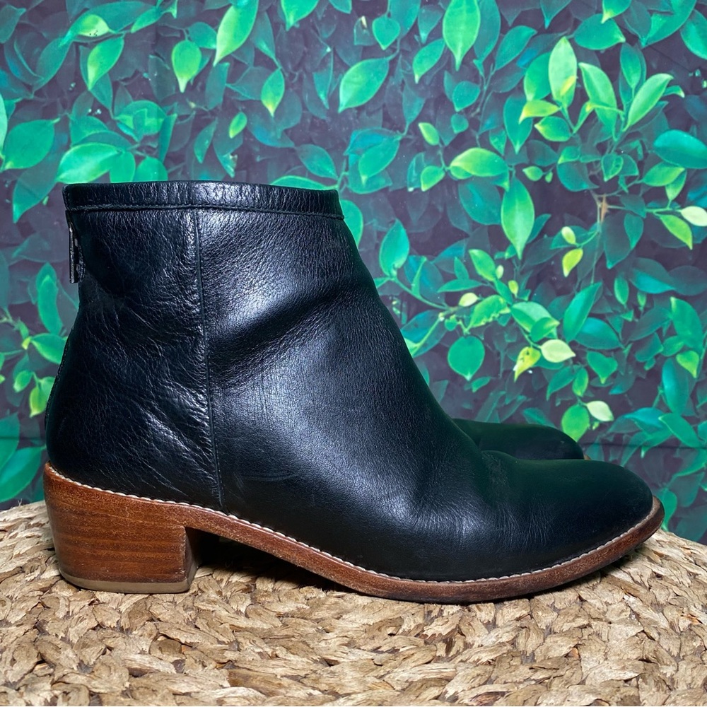 Loeffler Randall Felix black leather pointed boots